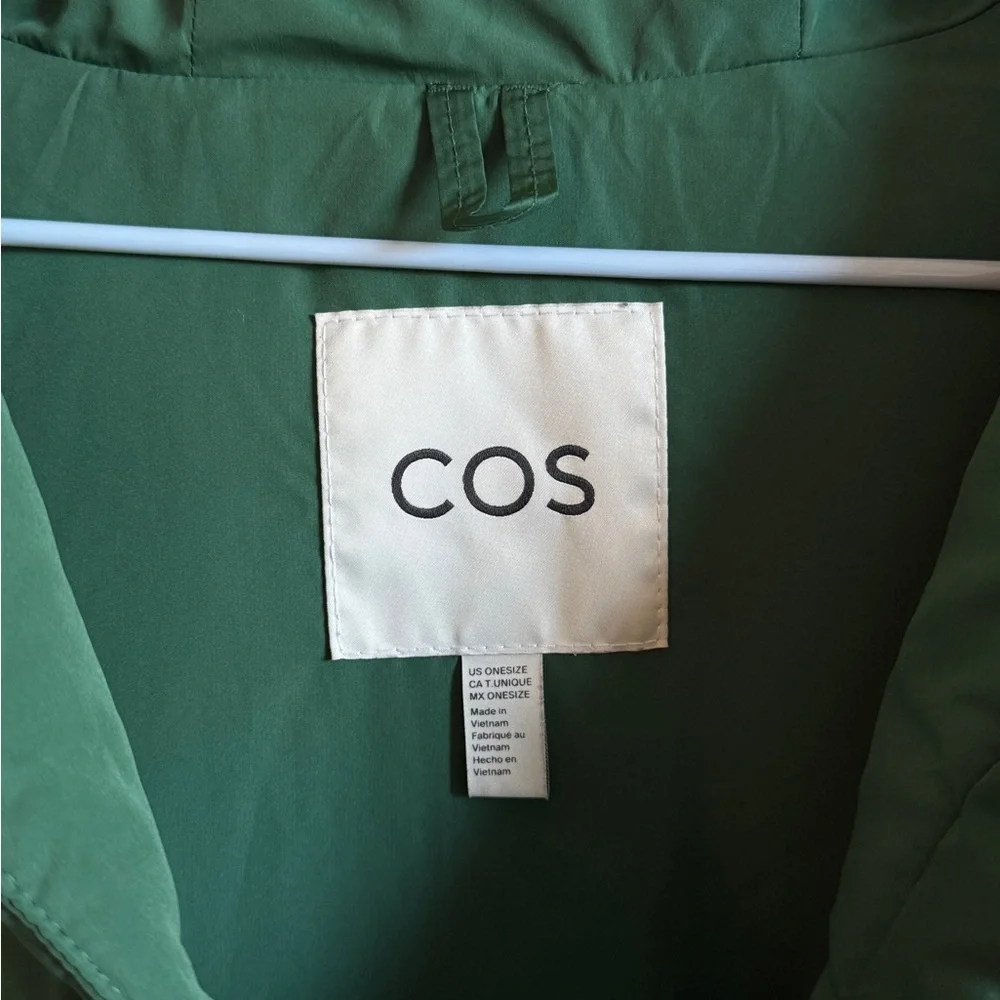 COS Forest Green Padded Hooded Gilet One Size - Picture 3 of 9